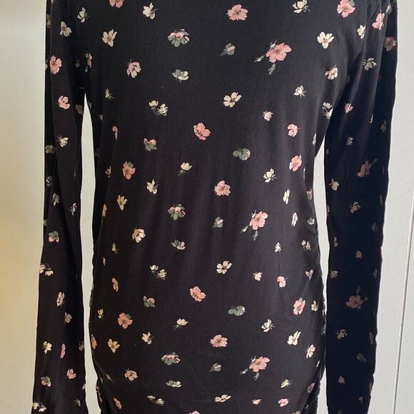 GAP Maternity‎ Navy Floral T-Shirt Dress Size Small C2 - Picture 2 of 5